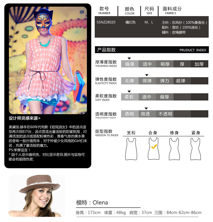 领秀T台夏季新款 浪漫童话波点复古压褶裙装，打造夏日梦幻衣橱